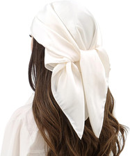 Womens Head Hair Scarf Like Satin Silk Scarf Sleeping Hair Wrapping Night 27.5"
