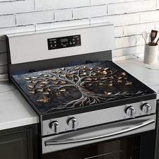 Stove Top Cover 28"x20", Glass Cooktop Protector Mat with Hanging Loops, Wash...