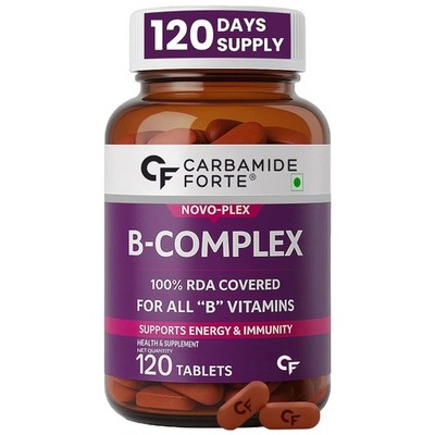 Carbamid Forte Vitamin B1 B2 B3 B5 B6 B9 B12 Komplex 120 Tabletten für Vitalität