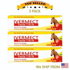 3 Pack Horse Dewormer Paste 6.08g - Pre-measured Apple Flavor Doses