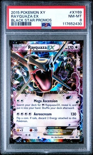 2015 POKEMON BLACK STAR PROMO RAYQUAZA #XY69 PSA 8 NM #117652430