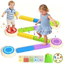 Balance Beams Stepping Stones for Kids, Obstacle Courses Sensory Toys for Tod...