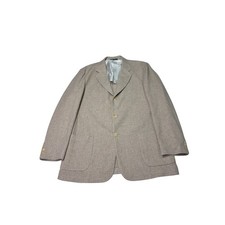 Hugo Boss Sirrah Blazer Mens 46L Beige Virgin Wool 3 Button Sport Coat Italy