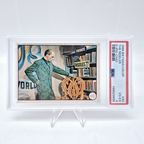 1966 OPC Batman Bat Laffs #40 The Riddler — PSA 4
