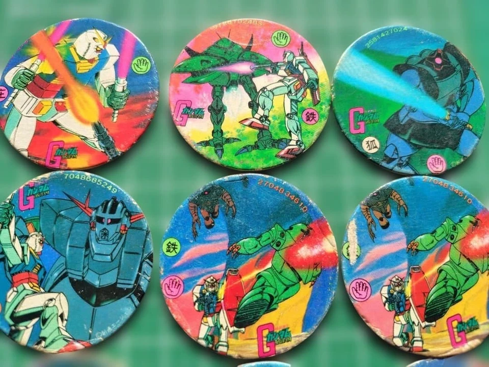 机动战士高达圆形门科 5 厘米 12 张卡片套装昭和复古收藏品玩具 — 第 2/4 张图片