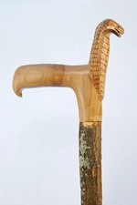 Hand carved wooden snake design walking stick for men women walking cane X94