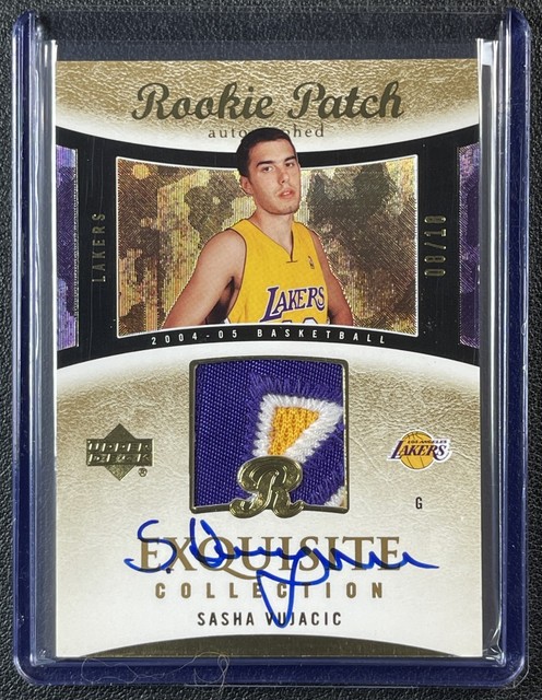 Sasha Vujacic 2004-05 Ud Exquisite #73 Rookie Parallel Patch Auto 08/18 RC