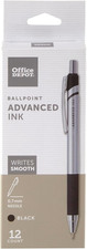 Advanced Ink Retractable Ballpoint Pens, Needle Point, 0.7 Mm, Silver Barrel, Bl