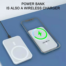 20000mAh Magnetic Power Bank Wireless Battery Pack For iPhone 8/X/11/12/13/14 Pr