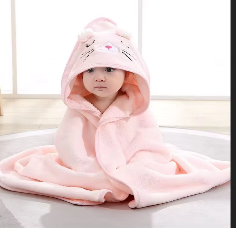 Boy Girl Blankets Swaddle With Hood Cartoon C