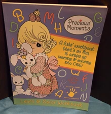 VIN 2004 Precious Moment learn & color workbook home schooling  Easy Tear out Nw