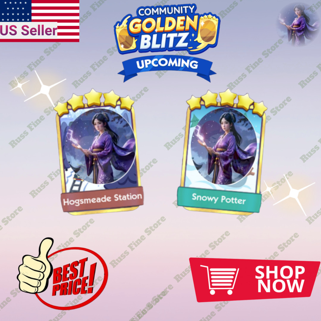 MONOPOLY GO! GOLDEN BLITZ🔥 Hogsmeade Station & Snowy Potter ⚡Cheapest