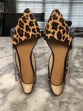 EUC J. Crew Leopard Calf Hair D  Orsay Flats/Loafers Women  s Size 6.5