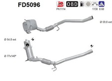 PARTIKELFILTER FÜR AUDI A3 (8P1), AUDI A3 SPORTBACK (8PA) - AS FD5096
