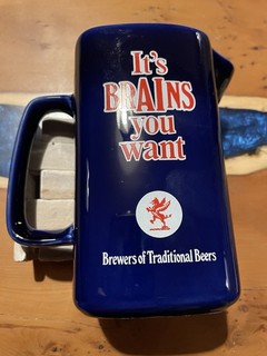 Brains Brewery Beer Ale Water Advertising Jug Pitcher Bar Pub Cardiff Wales