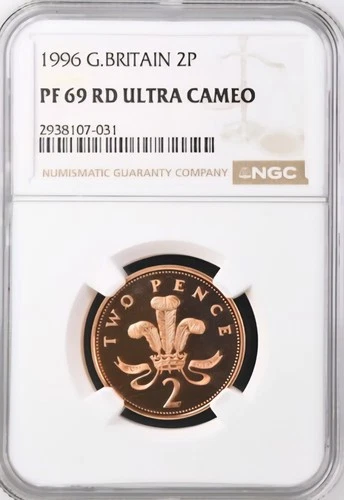 TOP POP - 1996 Great Britain Two Pence Proof NGC PF69 Red