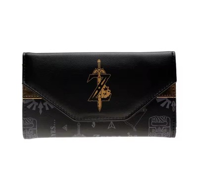 Legend of Zelda Snap Closure Clutch/Long Multicolored 7'' x 4'' Envelope Wallet