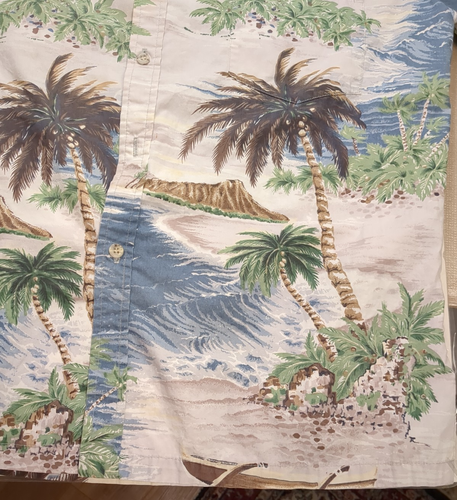 Cooke Street Honolulu Vintage Men's Size Large Hawaiian Button Up Cotton Shirt - Picture 2 of 15