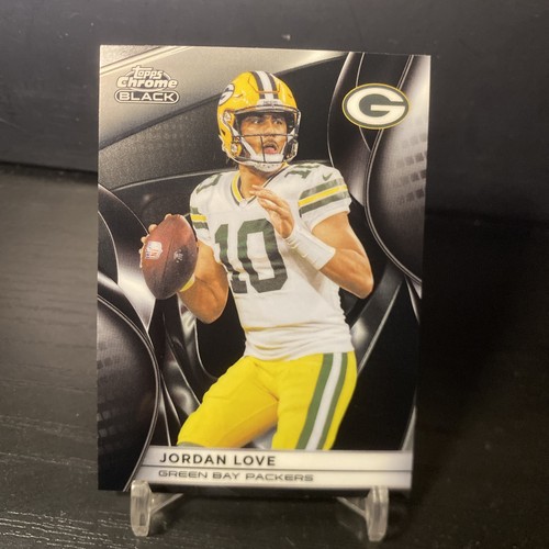 2025 Topps Chrome Black #40 Jordan Love Green Bay Packers Football