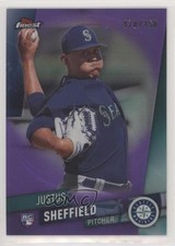 2019 Topps Finest Purple Refractor 70/250 Justus Sheffield #64 0st9