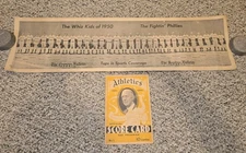 Vintage 1950 Philadelphia Phillies Whiz Kids Panoramic Team Photo,Athletics Card