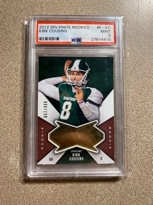 2012 SPx Finite Rookies #F-KC Kirk Cousins RC /499 PSA 9 MINT *POP 3*