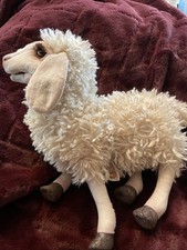 Folkmanis Woolly Sheep Hand Puppet, Cream; White Plush Lamb Stuffed Animal