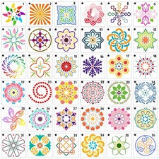 36 PCS Reusable Mandala Stencils for Painting Rocks Wood Canvas