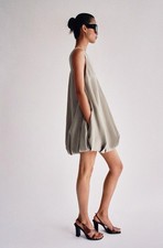ZARA ZW COLLECTION SZ S,M,L LIMITED EDITION PUFFED DRESS GRAY 2424/143/802