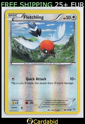 Fletchling - FLF #86/106 XY - Flashfire Reverse Holo 5ban Graphics MP