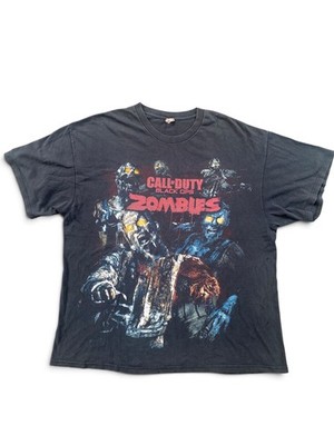 Call Of Duty Black Ops Zombies T Shirt Graphic Gaming Tee Horror