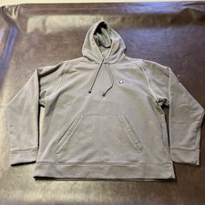 BMW Men  s XL OFFICIAL Logo Hoodie Grey Pocketed Fleece Lined Great Condition 