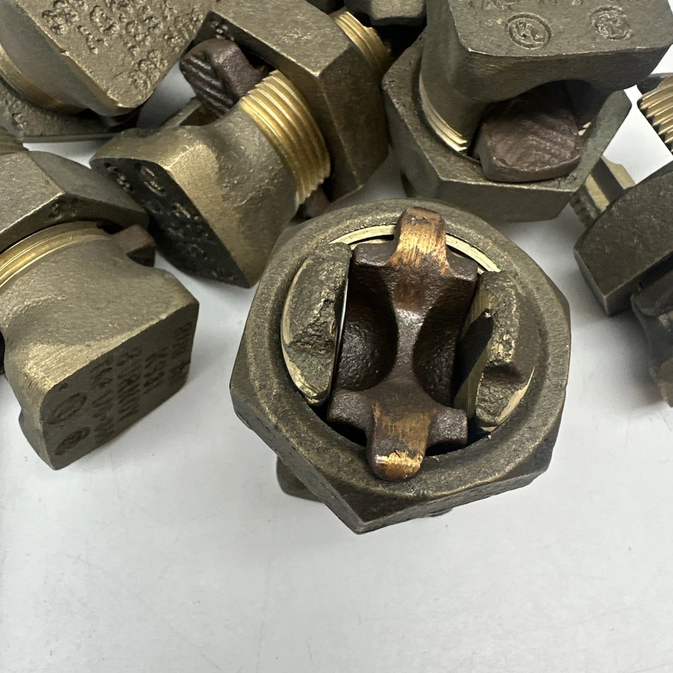Lot Of 8 Burndy KS31 350 MCM Split Bolt Bronze New Old Stock 1/0-350mcm - Image 3 of 4