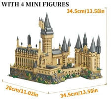 New Magic Castle Micro Building Blocks Light up Street View Architecture Creativ