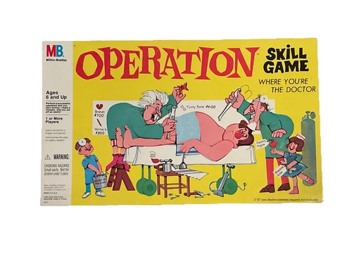 Vintage OPERATION Skill Game 1997 RARE Doctor Milton Bradley Body Nurse Vtg Toys
