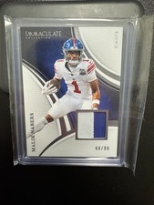 MALIK NABERS 2025 PANINI IMMACULATE COLLECTION #88 DUAL COLOR PATCH 68/99 GIANTS