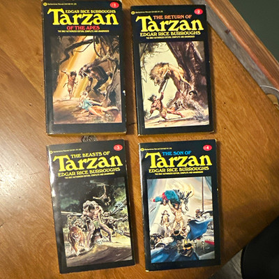 Edgar Rice Burroughs Tarzan Ballantine Paperback Lot  1-10, 12-13, 15-17, 21-22