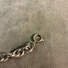 Vintage 1950s texture design chain loop bracelet gold tone metal 7 inches long — photo 2