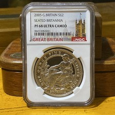 2005 Royal Mint 1oz Silver Proof Britannia £2 coin NGC Graded PF68 Ultra Cameo
