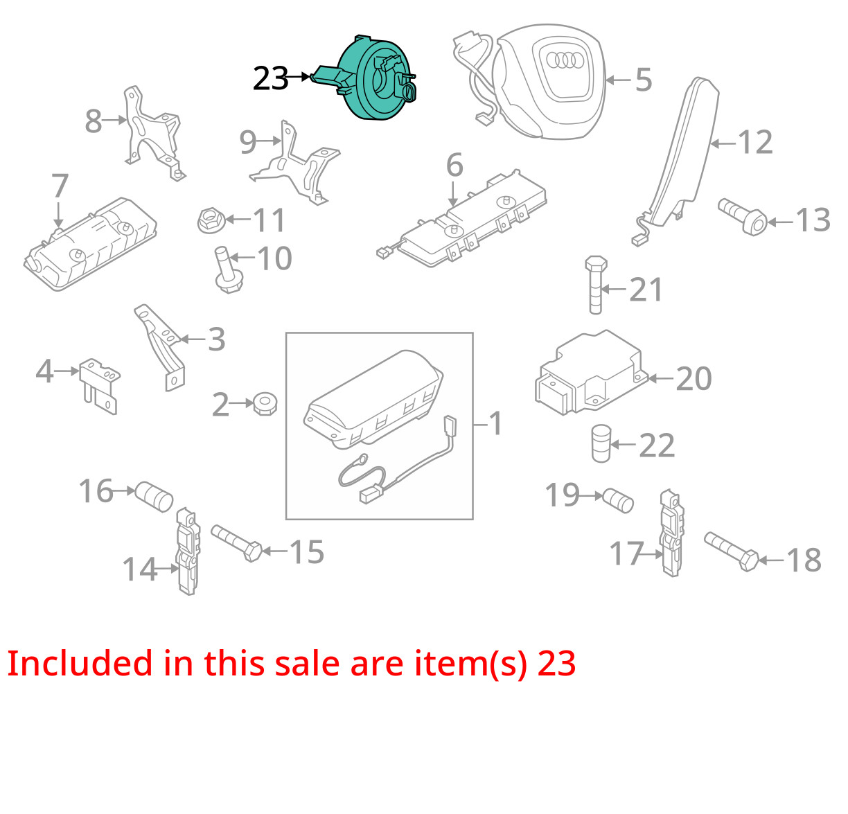 1K0959653D Clockspring Module Audi R8 2009-2015 (MK)