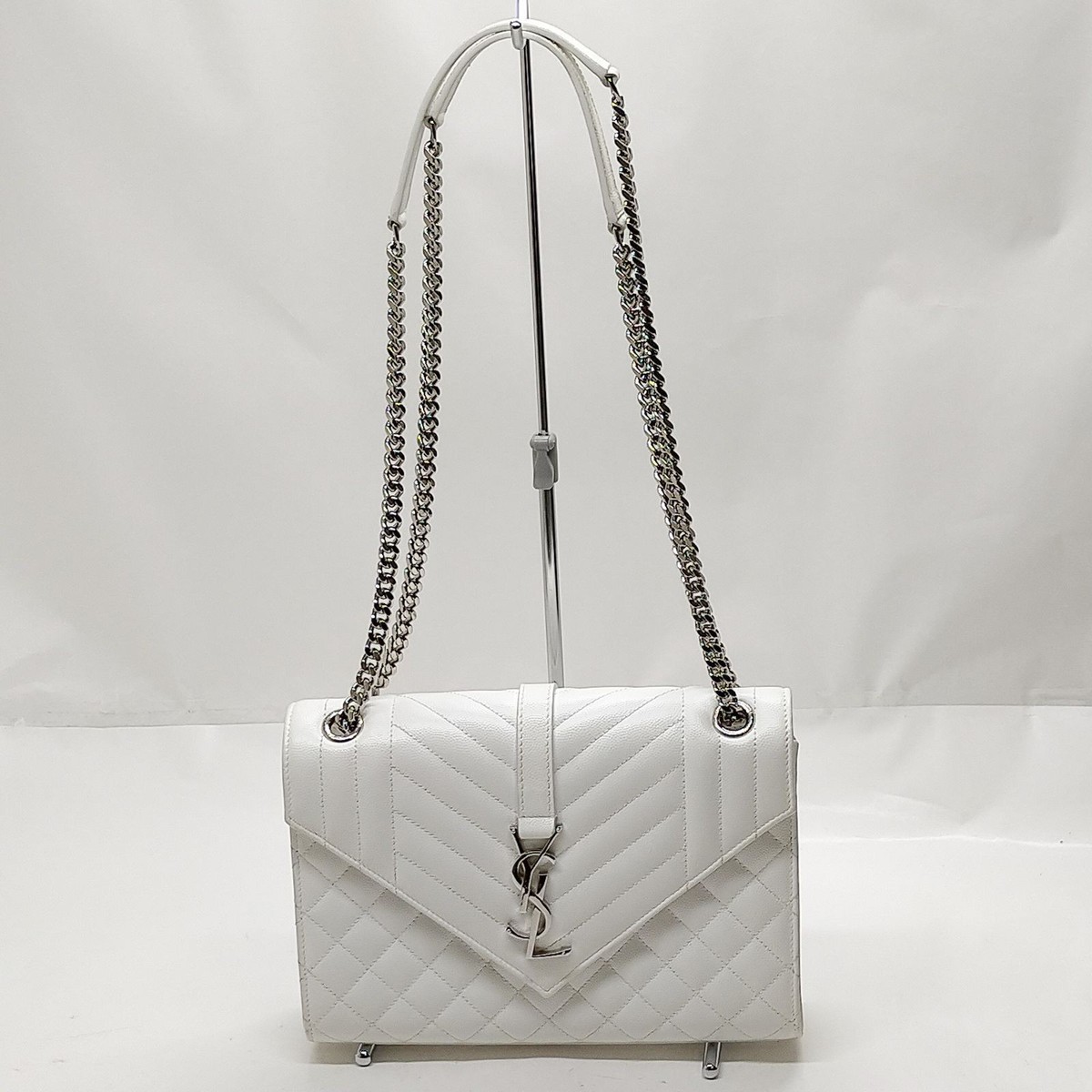 Yves Saint Laurent Shoulder Bag White Leather 3281464 | eBay