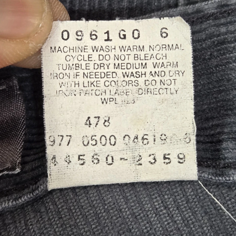 Pantalones de hombre vintage Levi's Silvertab 32X30 gris pana rectos años 90 LEER Foto 4 de 4