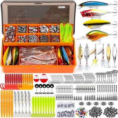 Plusinno Fishing Lures For 12 Rigs Tackle Included Crankbaits Spoon Hooks