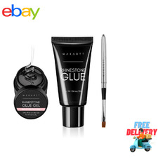 Makartt Rhinestone Glue Gel Kit 30g & 8g Nail Gems Glue for Crystal Jewels 3D Ar