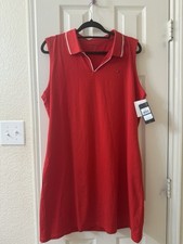 Tommy Hilfiger Collared Dress Sleeveless Red XL