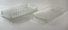 Anchor Hocking Wexford Glass Rectanglular Relish Tray X2- 5.5" x 9.5"