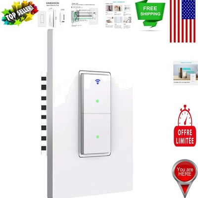 Remote-Controlled WiFi Smart Light Switch - No Hub Required, Compact Design