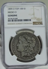 1899 O Vam Morgan Dollar NGC Genuine Top 100 Micro O Fine+