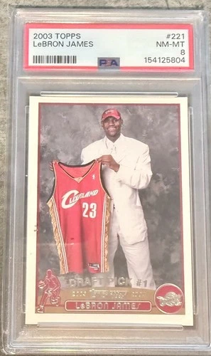 Lebron James Rookie Card 2003-04 Topps #221 PSA 8 NM HOT!
