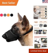 Dog Muzzle,Soft Nylon Muzzle Anti Biting Barking Chewing,Air Mesh Breathable ...